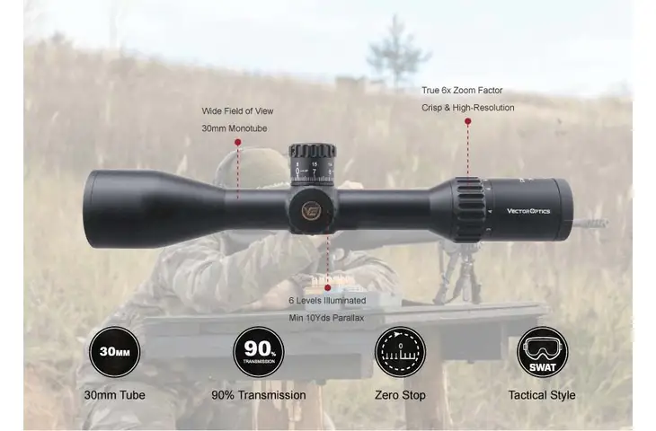 Vector Optics Continental X6 3-18x50 30mm Tube ARI Long Range Riflescope, Second Focal Plane SCOL-53 - view 10